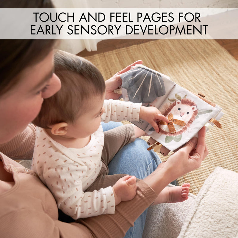 [Australia] - ZICOTO Soft Baby Book with Touch and Feel Pages - Cute Sensory Book for Babies 0-6 Months with Textured Animals, Mirror & Crinkle Paper - The Perfect Toy for Baby Showers Or as a Newborn/Infant Gift 