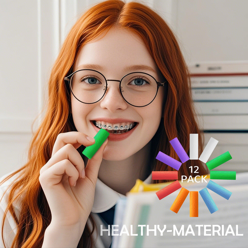 [Australia] - 12 Pack Aligner Chewies, Orthodontic Aligner Chewies for Invisalign, Compatible with Invisalign Braces, Aligner, Retainer 12 Pack - Colorful 