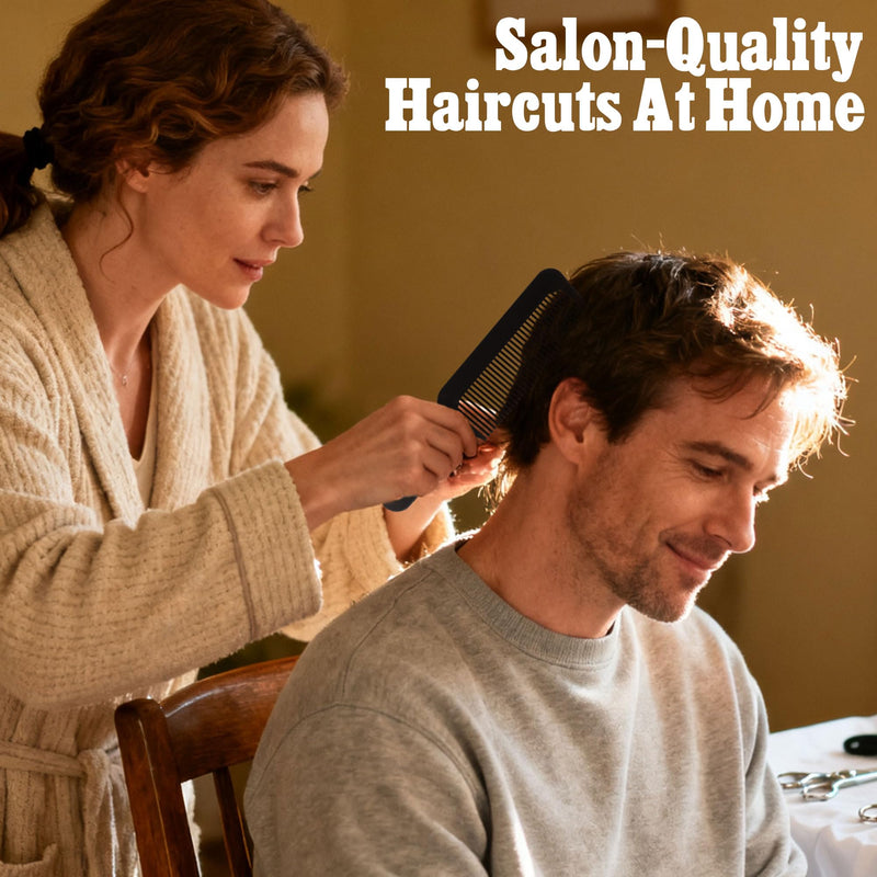 [Australia] - SALONSILK 13PCS Hair Cutting Shaving Brush and Comb Set, Professional Barber Combs for Hair Stylist, Premium Grade Barber Brush Neck Duster, Fading Comb Barber Clipper Comb Hair Dressing Brown 