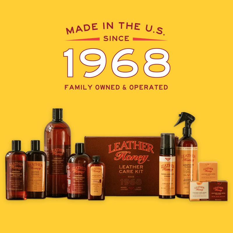 [Australia] - Leather Honey Leather Care Wipe Kit: Clean & Restore On-The-Go. Use for Leather Couches, Car Seats, Purses, Shoes & Bags. Safe for Any Color. Non-Toxic & Ready-to-Use. 5 Cleaner & 5 Conditioner Wipes Combo 