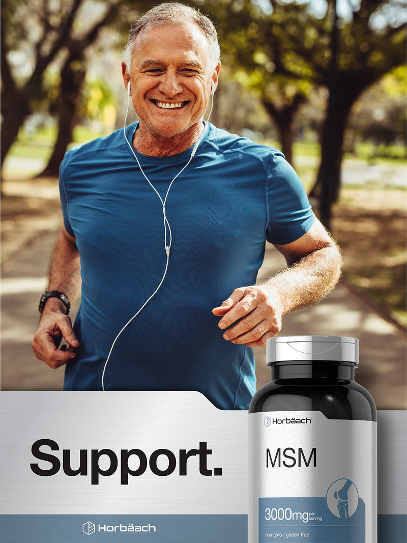 [Australia] - Horb√§ach MSM Supplement | 3000mg | 300 Coated Caplets | Methylsulfonylmethane with Calcium | Vegetarian, Non-GMO, Gluten Free 