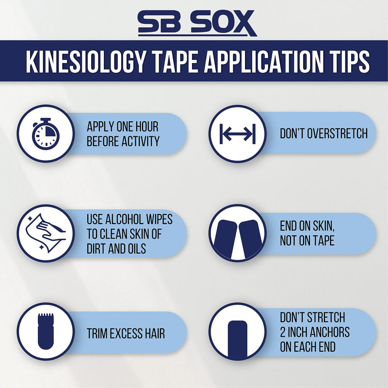 SB SOX 2 Rolls Kinesiology Tape (Purple + Black)