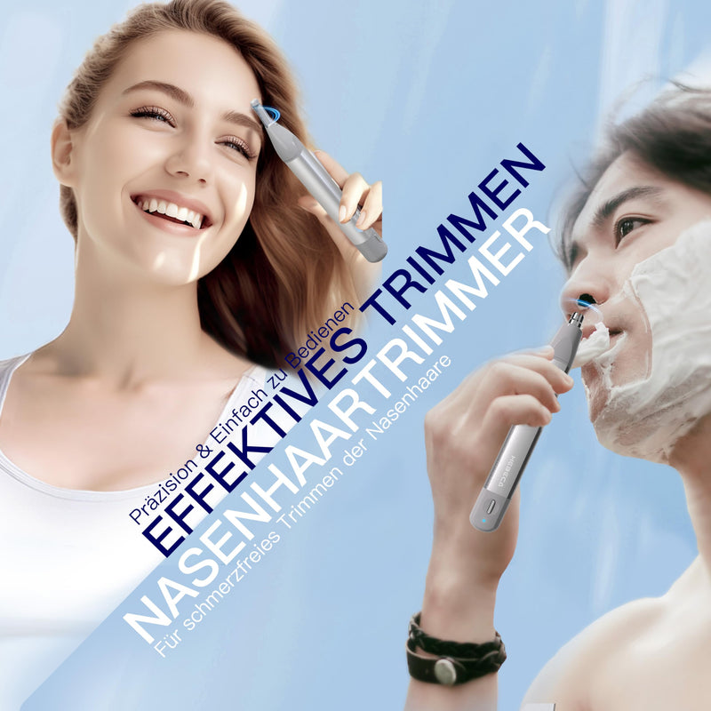 [Australia] - HEBECA Nose Hair Trimmer Men Women - 2 in 1 Nose Trimmer Women Electric - Nose and Ear Trimmer Nose Hair Trimmer Men Portable Rechargeable 