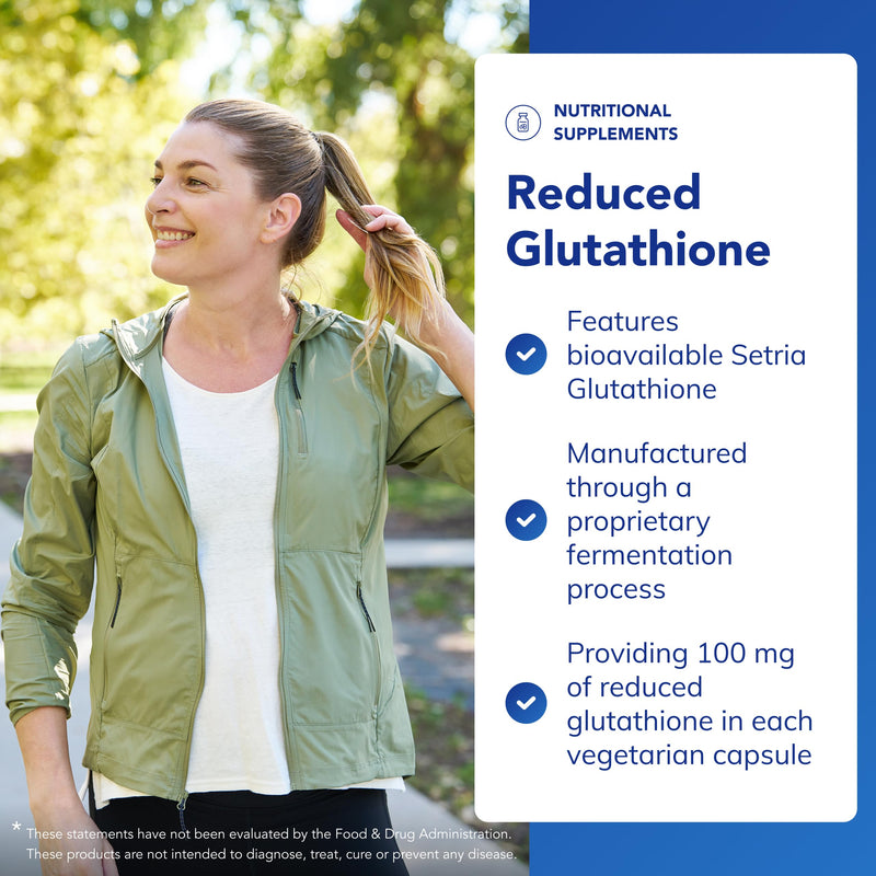 Pure Encapsulations Reduced Glutathione (GSH) - Glutathione in its Biologically Active Reduced Form - 60 Capsules