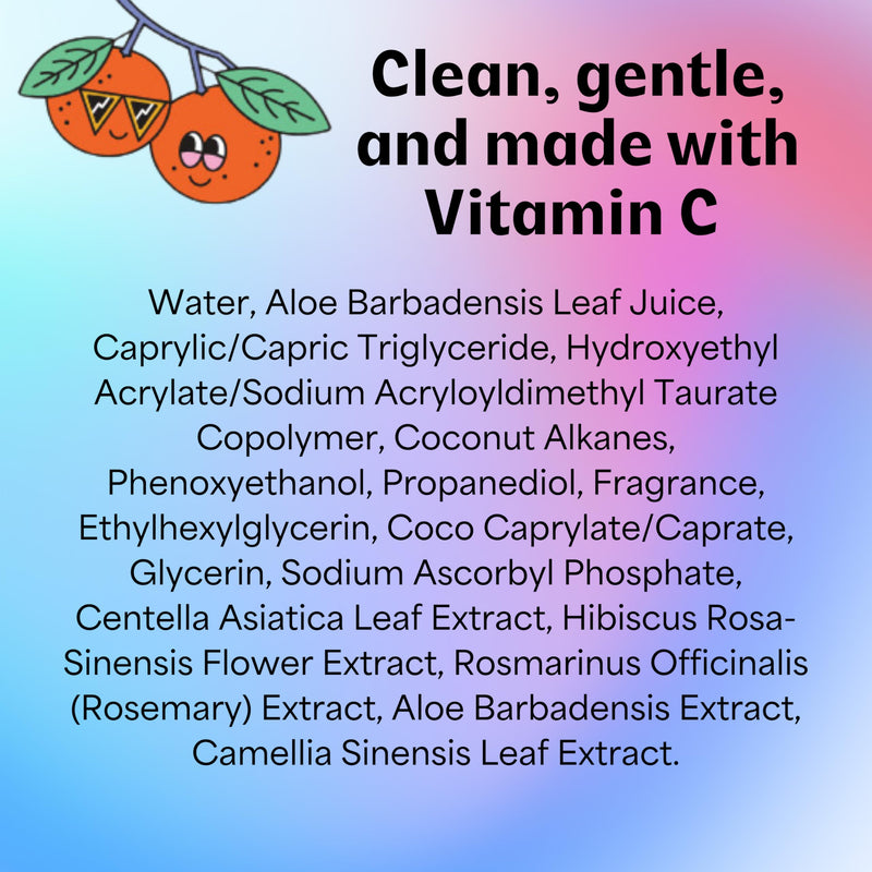 InstaNatural BESTIES Gel Moisturizer: Gentle Skincare for Teens | Moisturizing Face Cream, Vitamin C, Hyaluronic Acid, and Niacinamide, for Hydration & Even Skintone, Simple Skincare for Kids Fresh Citrus Step 4: Moisturizer