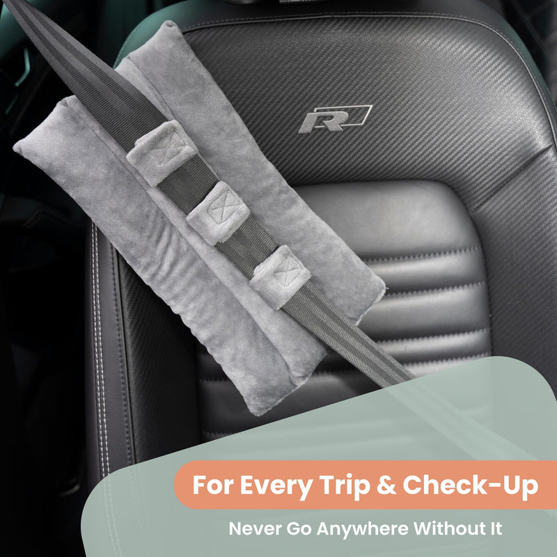 [Australia] - MOYOAMA Seat Belt Pillow Post Surgery- Seatbelt Pillows for Post-Surgery, Chemo Port Pillow for Seat Belt, Port Pillows for Chemo Patients Seatbelt, Seatbelt Cushion for Heart Surgery Recovery Gifts Grey 