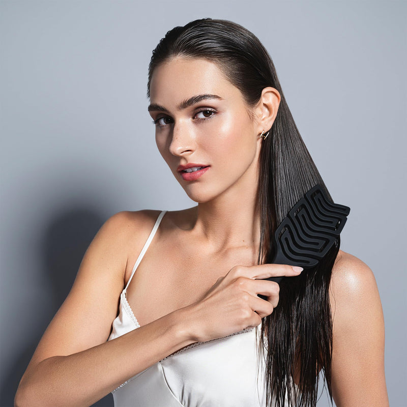 [Australia] - The Hair Edit Detangle & Massage Brush Wet & Dry Brush With Ergonomic Paddle, Non Slip Grip Scalp Massager with Soft Flexible Bristles, Anti-Breakage Hairbrush for Thick, Curly, Straight, Fine Hair 