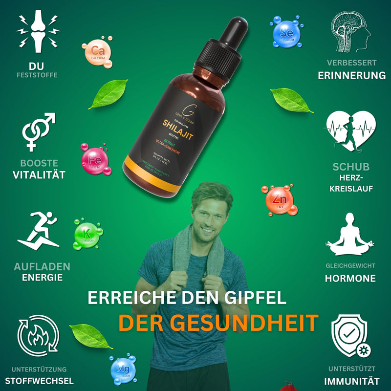 [Australia] - Gene & Good® Shilajit Drops 60 ML, The Original with 85+ Minerals - Shilajit Mumijo, Gold & Natural Elements - Premium Supplement for Energy and Vitality, Shilajit Original Himalaya Organic. 60 ml (pack of 1) 