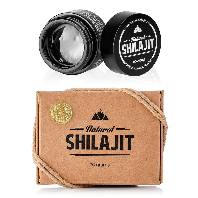 [Australia] - NATURAL SHILAJIT Resin - Shilajit Supplement with Fulvic Acid & Trace Minerals, Plant Based Nutrients for Energy, Immune Support & Vitality - 20 Gram & 10 Gram 