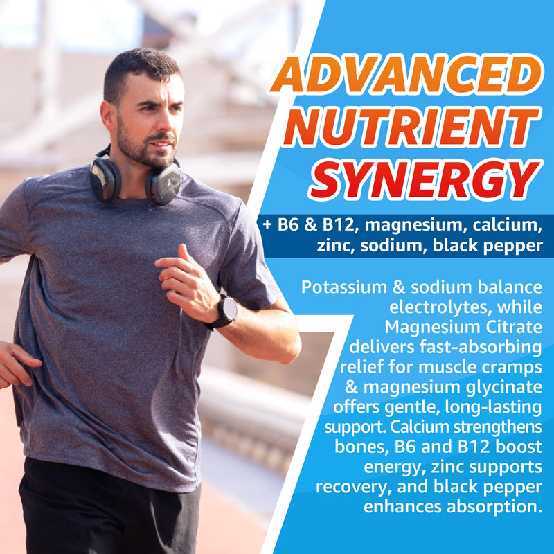 [Australia] - Potassium Citrate 1000mg Gummies, Potassium Magnesium Supplement + Calcium, Zinc, Sodium, Vitamin B6, B12, Support Leg Cramps, Electrolyte Balance, Body Performance, Energy Boost, Sugar Free, 120 Cts 60 Count (Pack of 2) 