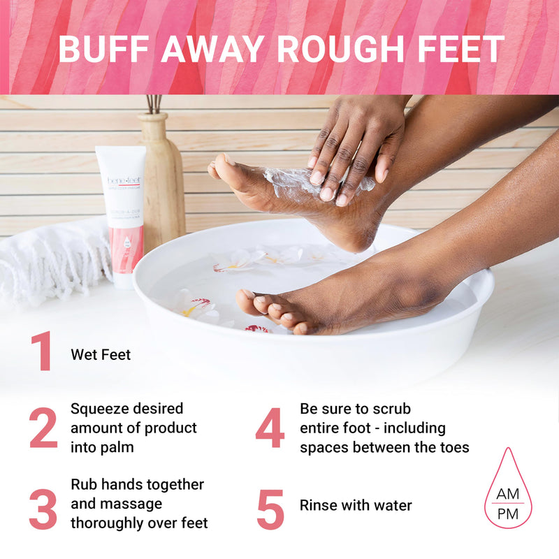 [Australia] - Benefeet Scrub-A-Dub Cooling Foot Scrub - Exfoliates + Refreshes Dry + Dull Skin, Get Smoother Skin from Heel to Toe, Made w/Vitamin E, Apple Cider Vinegar, Walnut Shell + Apricot Seed, 4 oz (2 Pack) 4 Ounce (Pack of 2) 
