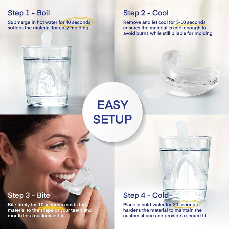 [Australia] - Advanced Anti Snoring Device 4.0 Clear: Adjustable Custom-Fit Anti Snoring Mouthpiece Mouth Guard for Men and Women - Effective Comfortable Anti Snore Solution 