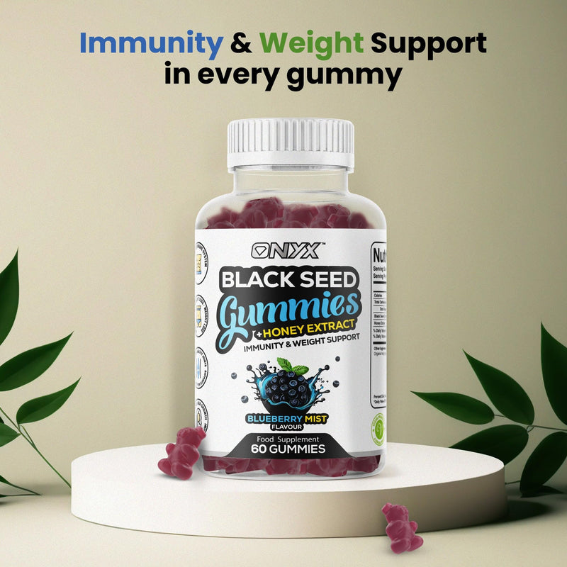 Black Seed Oil Gummies 2000mg with Honey Extract – Halal, Immunity & Weight Support, Hair Growth & Joint Support, Vegan & Vegetarian – 60 Gummies (30 Servings) 1