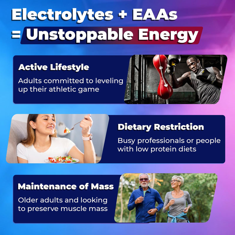 Essential Amino Acids Supplements EAA BCAAs Gummies Sugar Free, Vegan 120ct | EAAs Nutritional Gummy w/ Electrolyte Hydration, Branched Chain Amino Acids Supplement for Women Men, Black Raspberry Flavor 60 Count (Pack of 2)