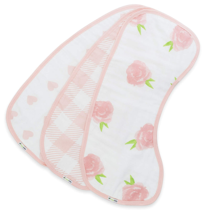 [Australia] - Burp Cloths, Burp Bib Sets Pink-white 