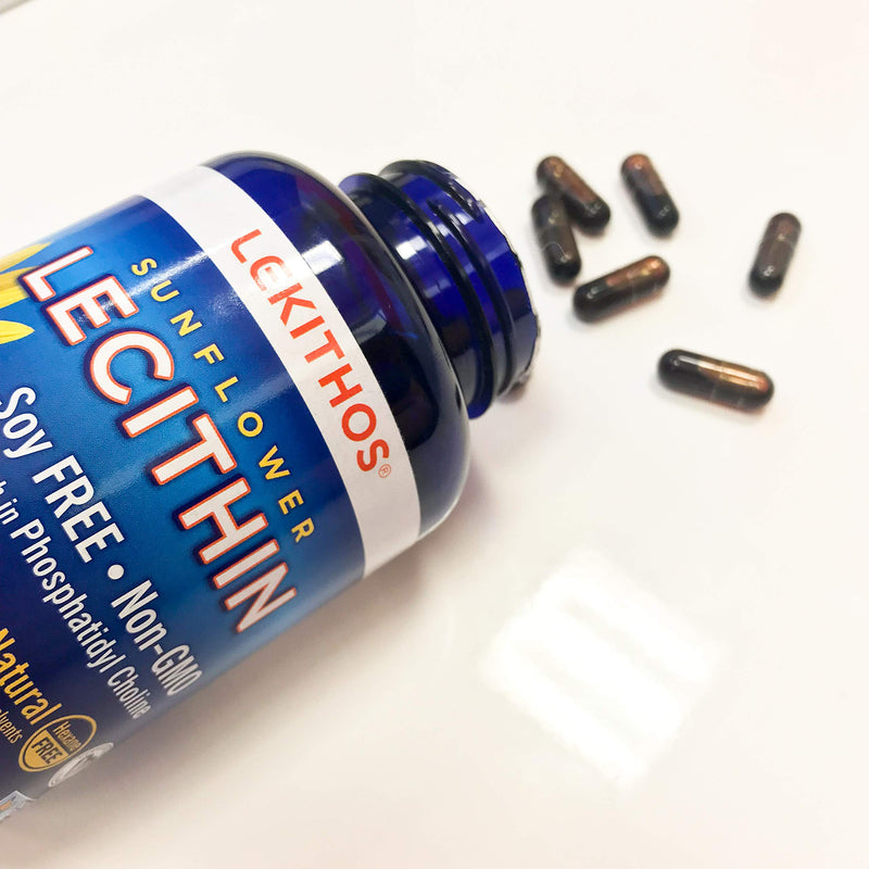 [Australia] - 100% All-Natural Sunflower Lecithin Capsules - 120 Count - Rich in Phosphatidyl Choline - Cold Pressed (Solvent Free) - Non-GMO Project Verified - Certified Vegan 