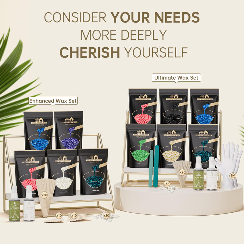 [Australia] - Lifestance Wax Beads Set, 6 Kinds of Waxing Beads, Hard Wax Beans with 44 Items, Perfect for Any Waxing Warmers, Wax Beads for Hair Removal for Full Body Bikini Armpit Underarm Eyebrow Face Leg 6 Pack-WHOLE BODY ❤️ 