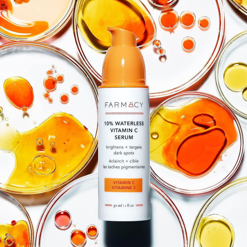 Farmacy 10% Vitamin C Face Serum - Waterless Vitamin C Skin Care Serum to Brighten, Firm + Smooth Skin Texture - Enriched with Upcycled Tangerine Peel to Boost Skin's Moisture + Radiance (5ml) 0.16 Fl Oz (Pack of 1)