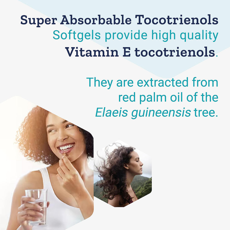 Life Extension, Super Absorbable Tocotrienols, Vitamin E and Tocotrienols, 60 Softgels, Gluten-Free, SOYA-Free, Non-GMO