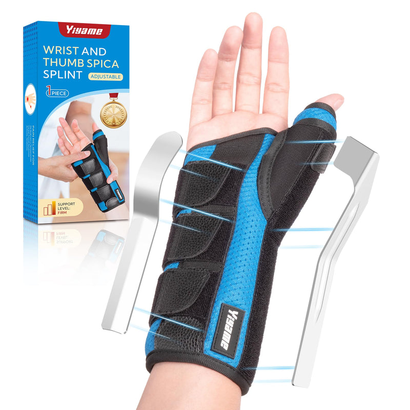 Thumb Spica Splint, De Quervain's Tenosynovitis Brace, Carpal Tunnel Wrist Brace with Thumb Support, Wrist and Thumb Brace for Trigger Thumb, Arthritis, Wrist Fractures, Injuries, Right-L L