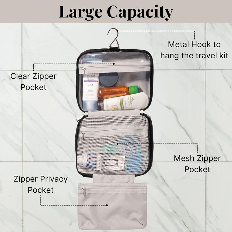 Baggallini Hanging Travel Toiletry Kit One Size Midnight Blossom Print