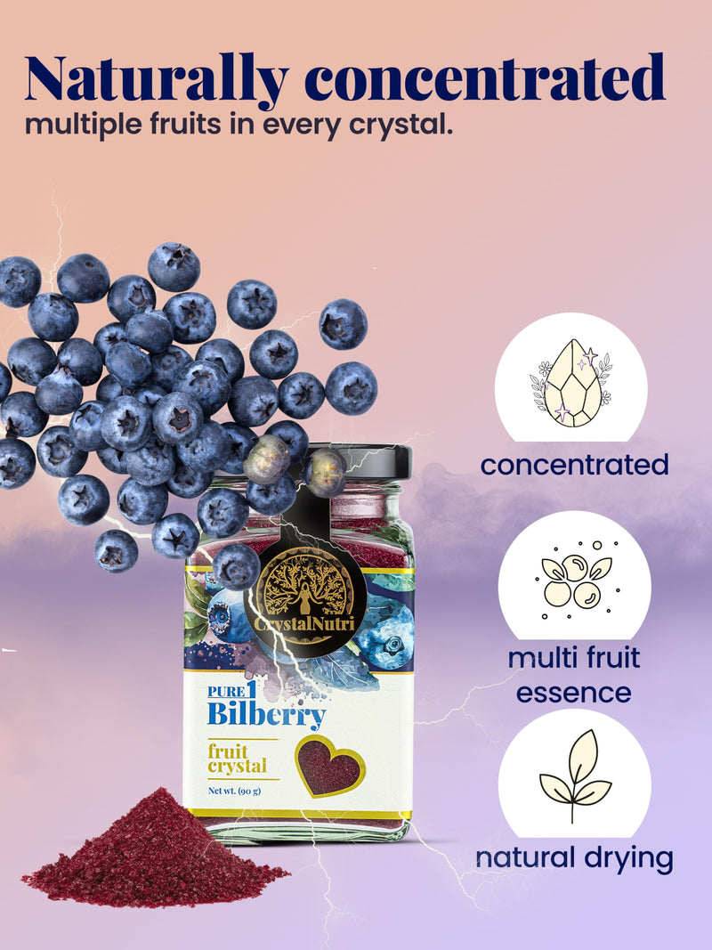 Pure Bilberry 90g – Better Then Freeze Dried Fruit - Concentrated Powder - Low Temperature Drying – Preserving Natural enzymes, Rich in antioxidants and Vitamins
