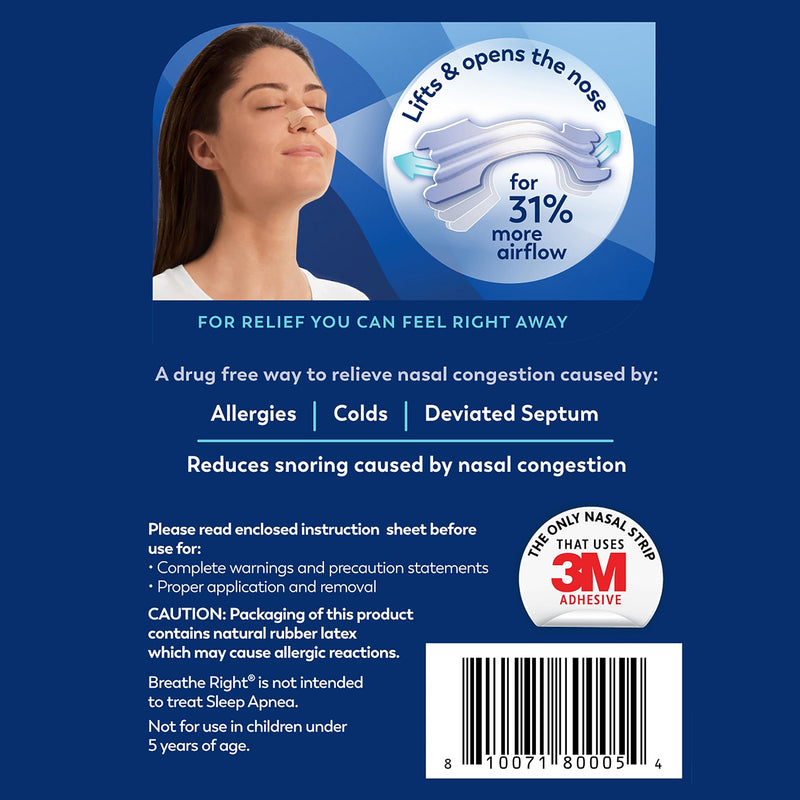 [Australia] - Breathe Right Nasal Strips Clear Large 30ct (Packaging May Vary) 