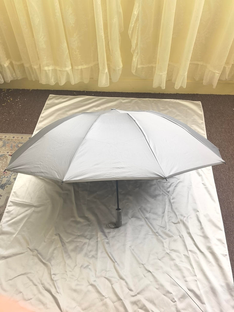 Two-Tone Spliced Handle Automatic Folding Umbrella, 10 Main Bones with 70 Layer Reinforced Ribs, 31cm Ultra Compact Lightweight Commuter Sun & Rain Umbrella Black
