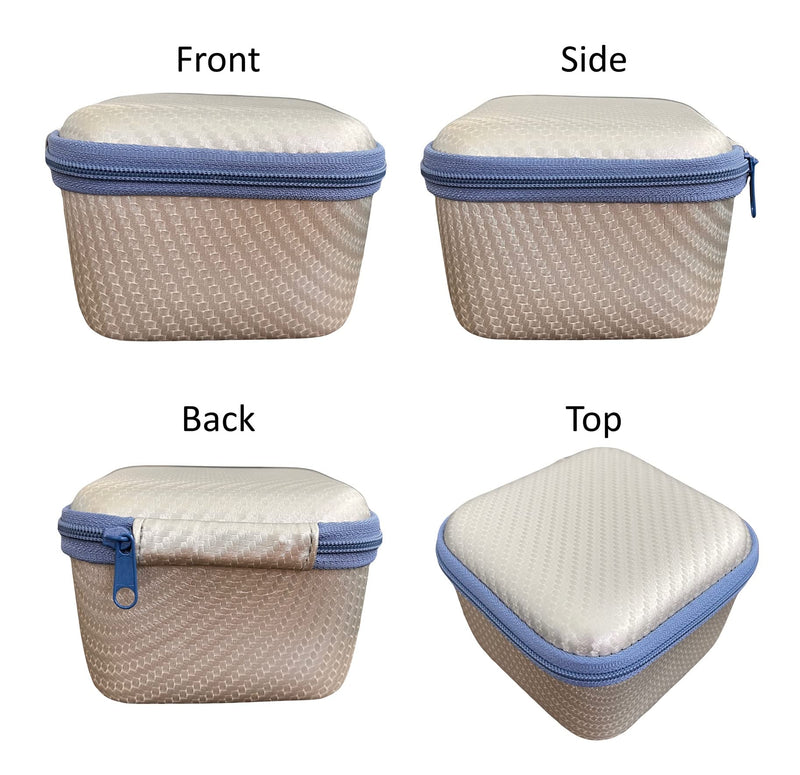 [Australia] - Insulin Fridge Holder Storage Case Organizer - Fits Standard 10ml U-100 Vials - Safe, Snug, Secure Vial Protector (9-Slot, Silver with Blue Zipper) 9-Slot 