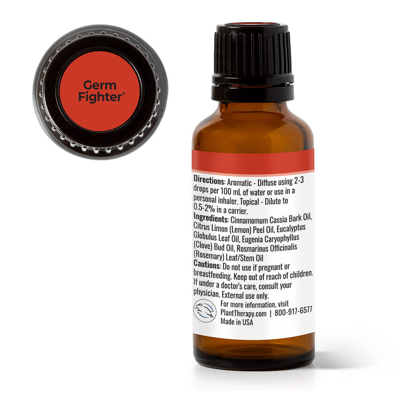 [Australia] - Plant Therapy Germ Fighter Essential Oil Blend 100% Pure, Undiluted, Natural Aromatherapy, Therapeutic Grade 30 mL (1 oz) 1.01 Fl Oz (Pack of 1) 