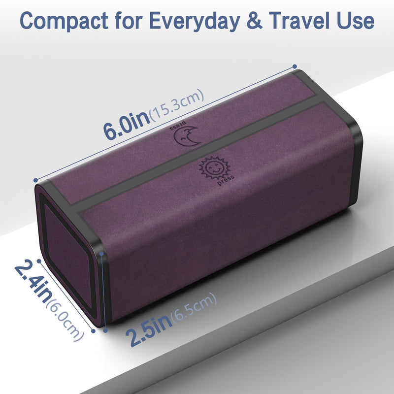 Pill Box, Weekly Medicine Pill Organizer,Daily 2 Times a Day AM PM Vitamin Container Case, Travel Essentials Pills Holder, 7 Day Cute Modern Supplement Dispenser (Purple) Purple