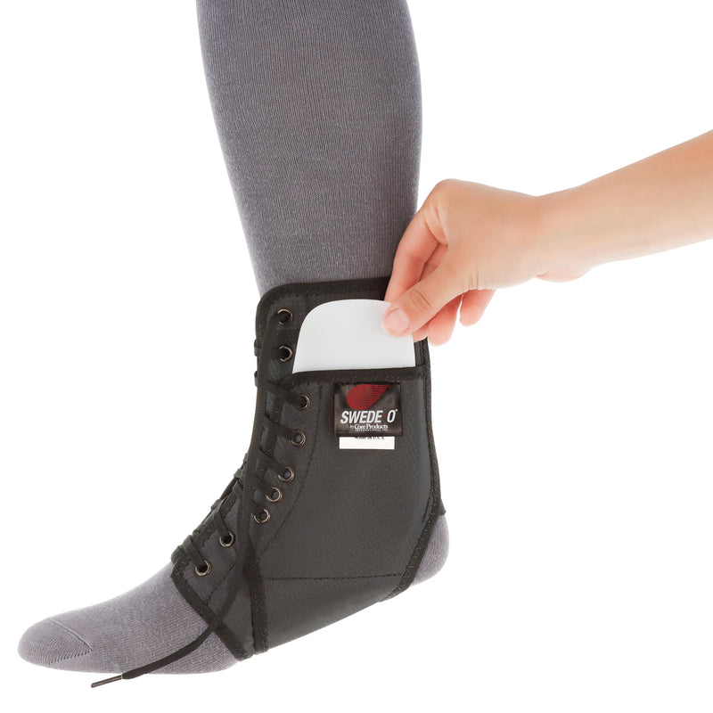 [Australia] - Swede-O Ankle Lok Reinforced Laced Ankle Brace with Stays, High Support for Sports, Black, Large Large (Pack of 1) 