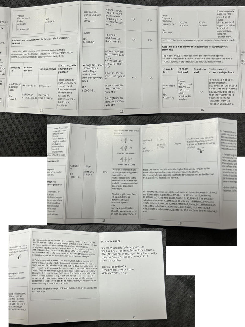 ESPOO Pulse Oximeter Fingertip, Blood Oxygen Saturation Monitor with 20 Memories, Brightness&Alarm Adjustable Black