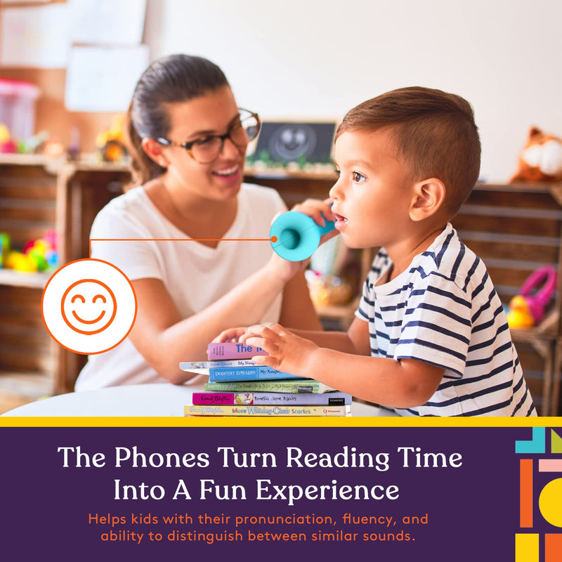 [Australia] - Special Supplies Phone Buddy Auditory Feedback Reading Phones for Classroom, Home Toy Phone Speech Therapy Communication Device for Kids and Adults, Accelerate Reading Fluency W/ 4 Pack Phonic Phones 
