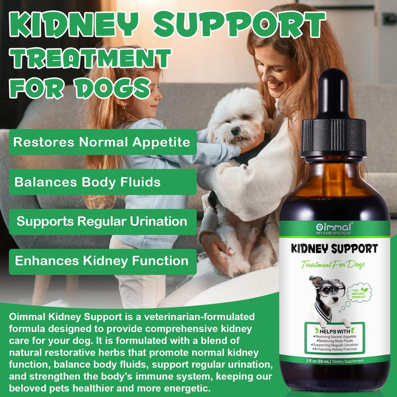 Kidney Support for Dogs, Kidney Support Herbal Supplement Drops Supports Healthy Kidney Function & Urinary Tract Health in Dogs Restoring Normal Appetite 2 oz - PawsPlanet Australia