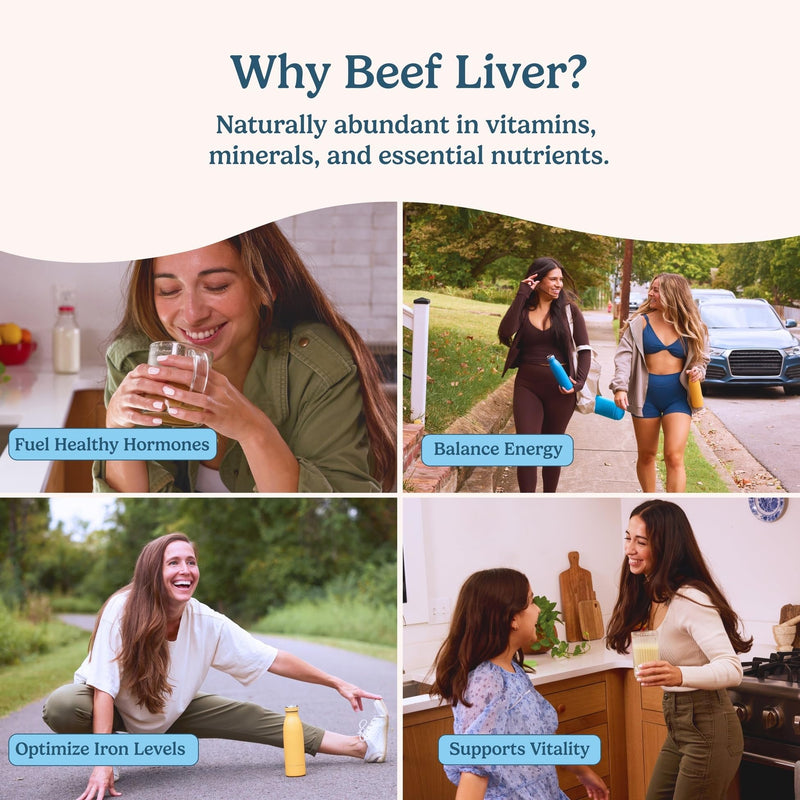 [Australia] - Beef Liver Capsules Grass Fed Supplement - Desiccated & Natural Source of Protein, Iron, Vitamins A & B- Boosts Energy and Immunity | USA Grown, Non-GMO, Gluten Free 