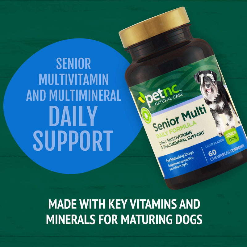 PetNC Natural Care Senior Multi Chewables for Dogs, 60 Count - PawsPlanet Australia