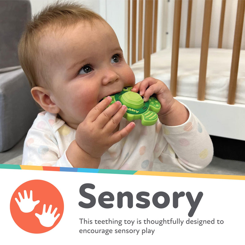 [Australia] - Nuby Teethe N' Pop Sensory Play Teether - Baby Teething Toy - 3+ Months - Turtle Turtle Teethe N' Pop 
