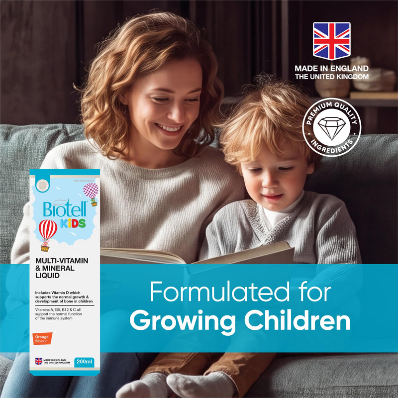 Kids Multivitamin Liquid 200ml – Liquid Vitamins for Kids & Toddlers – 16 Vitamins & Minerals with Iron, Iodine & Vitamin D3 – Ideal for Fussy Eaters – Immune, Bone & Energy Support