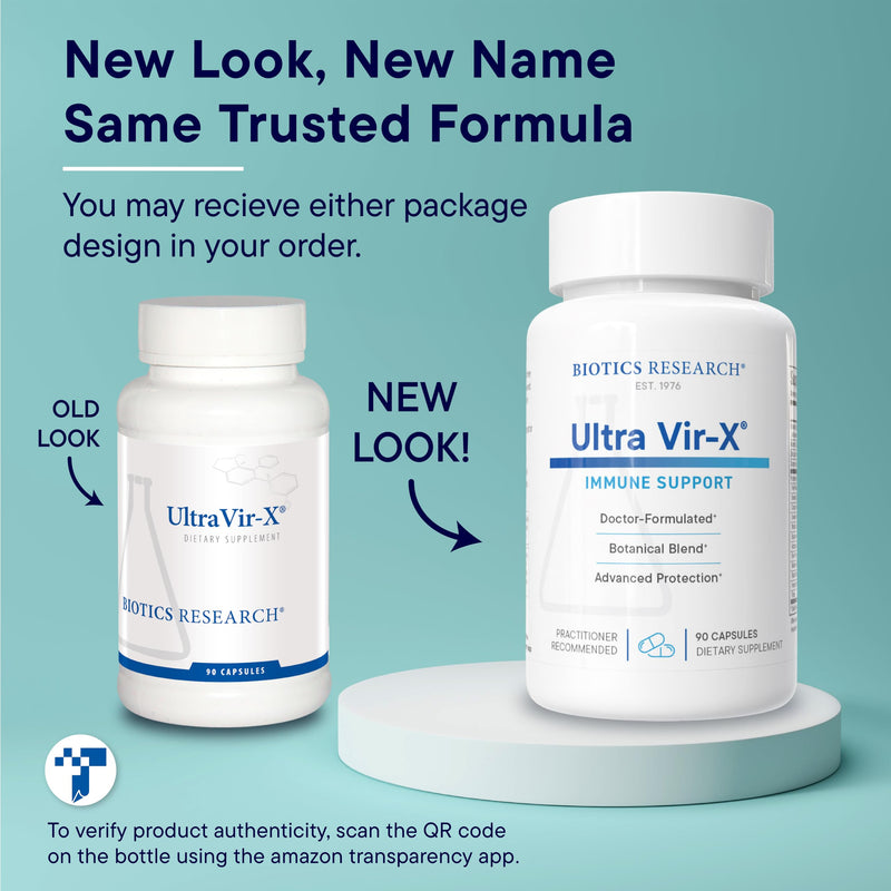 BIOTICS RESEARCH UltraVir-X - Best Immune Support Supplement, Vitamin C, Zinc, Maitake Mushroom, Astragalus, High Flavonoid Content, Supports Healthy Pathways for Adults - 90 Capsules