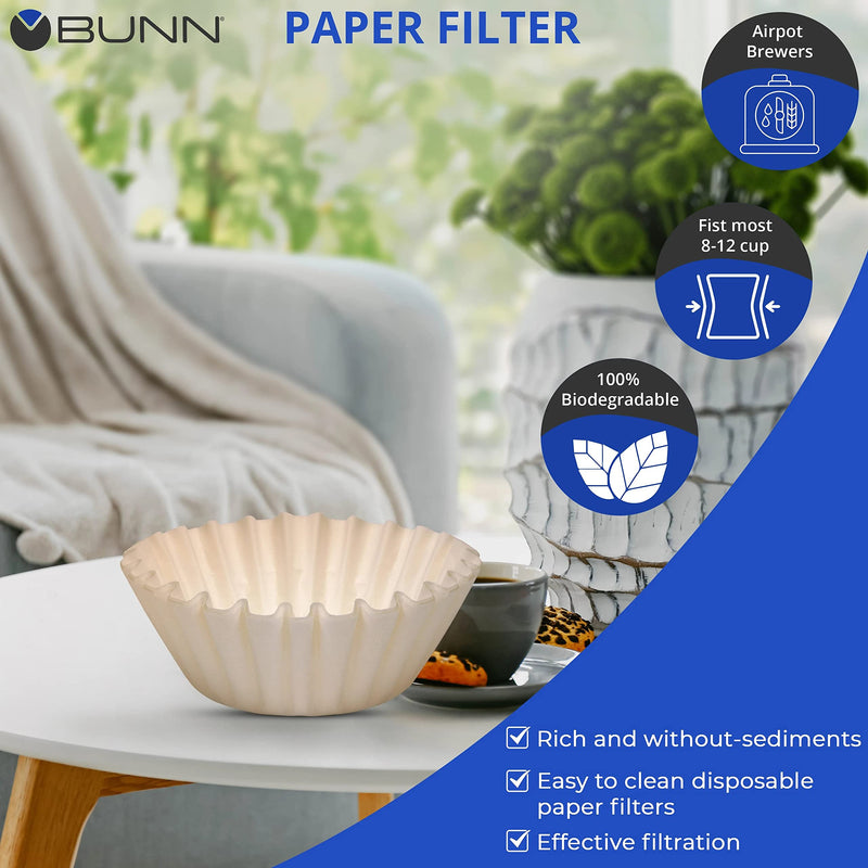 [Australia] - BUN Coffee Filter – 4 PK - 100 PCS per Pack – Taller – Flat Bottom Liner – Quality Paper for Most Coffee Makers – Aromatic Brew – with Satisfying Customers Travel Tissue Pack (4PK) 
