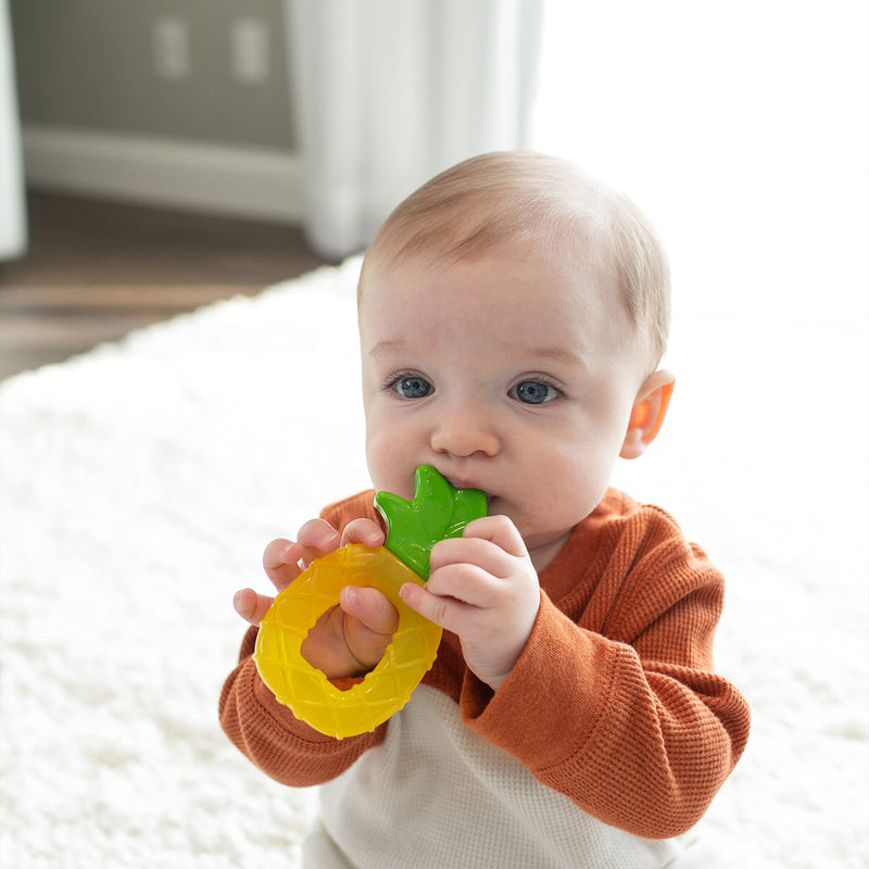 [Australia] - Dr. Brown's AquaCool Water-Filled Baby Teether, Cools & Massages Sore Gums, BPA Free, Pineapple and Apple, 2 Pack, 3m+ Aqua-Cool Water-Filled, Apple, Pineapple 