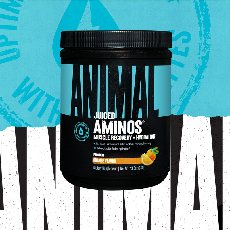 [Australia] - Animal Juiced Amino Acids - BCAA Powder EAA Matrix Plus Hydration with Electrolytes and Sea Salt Anytime Recovery and Improved Performance, Orange Flavor, 30 Servings 