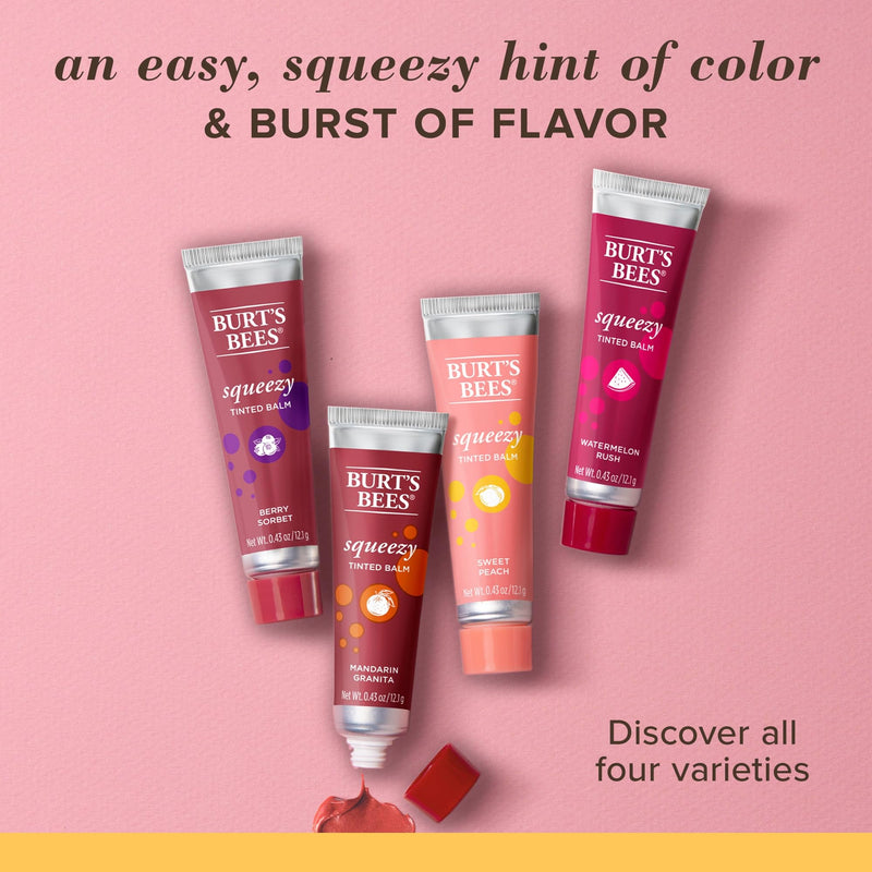 Burts Bees Squeezy Tinted Lip Balm - Berry Sorbet Women 0.43 oz