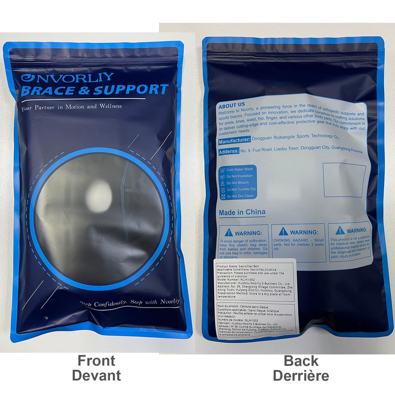 Nvorliy SI Joint Belt Plus Size Sacroiliac Brace Lumbar Lower Back Adjustable Compression Support Belly Band Stabilize Hip & Pelvic Relief Pain for Sciatic Nerve Fits Women and Men (2XL/3XL(50"-60")) 2XL/3XL(50"-60")