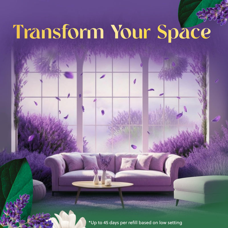 [Australia] - Air Wick Essential Mist Starter Kit, Diffuser + 1 Refill, Lavender and Almond Blossom, Air Freshener, Essential Oils Laveneder and Almond Blossom 