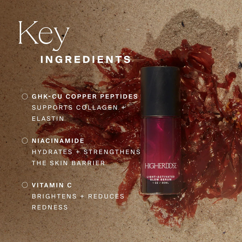 HigherDOSE Glow Serum - Facial Serum Formulated to Plump, Hydrate, and Stimulate Radiant Skin - Help Reduce Fine Lines and Wrinkles - 1 oz