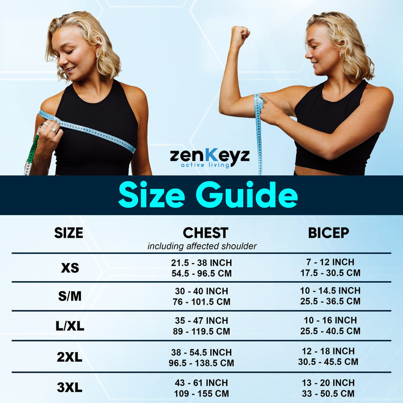 [Australia] - ZENKEYZ Shoulder Brace for Men & Women, Size rage XS-3XL, Torn Rotator Cuff, Tendonitis, Dislocation, Pain, Neoprene Shoulder Compression Sleeve Wrap (Copper Compression, L/XL) Copper Infused Black 