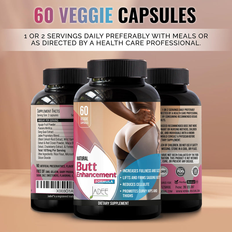 [Australia] - Butt Enhancer Pills for Big Booty & Curvy HIPS - BBL Weight Gainer for Women Curves Bigger Butt Pills for Women - Booty Builder Aguaje para Aumentar Gluteos y Caderas - Butt Growth Products 