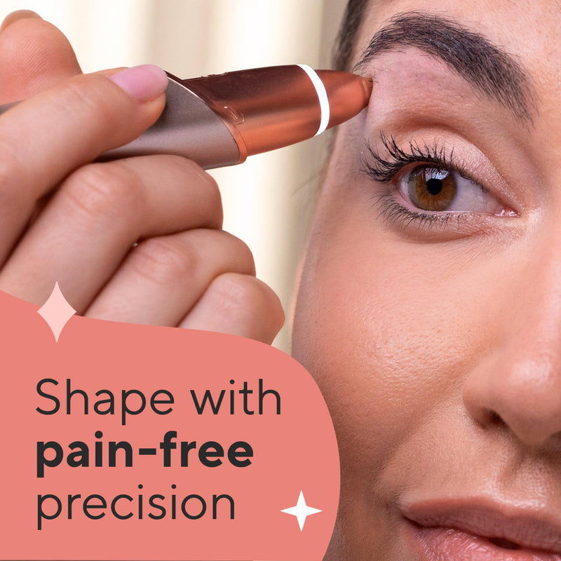 [Australia] - Finishing Touch Flawless Brows Eyebrow Hair Remover for Women, Electric Eyebrow Razor for Women with LED Light for Instant and Painless Hair Removal 